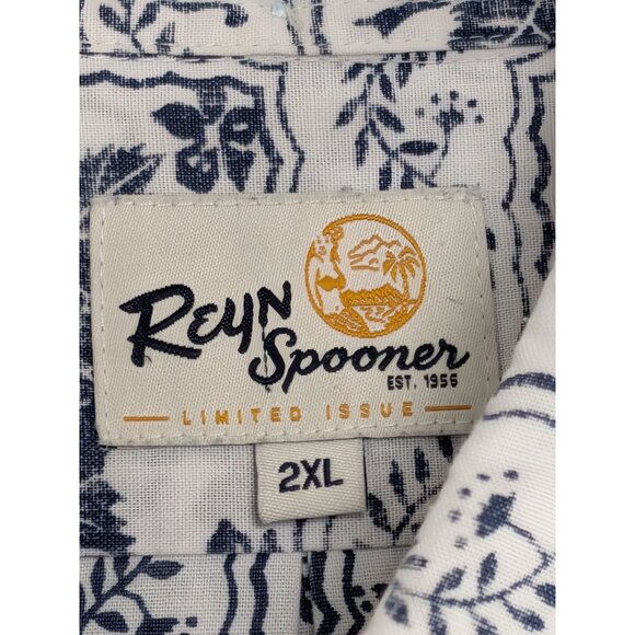 REYN SPOONER LAHAINA SAILOR ARCHIVE CLASSIC WHITE BUTTON FRONT MEN'S SIZE 2XL - Picture 5 of 7